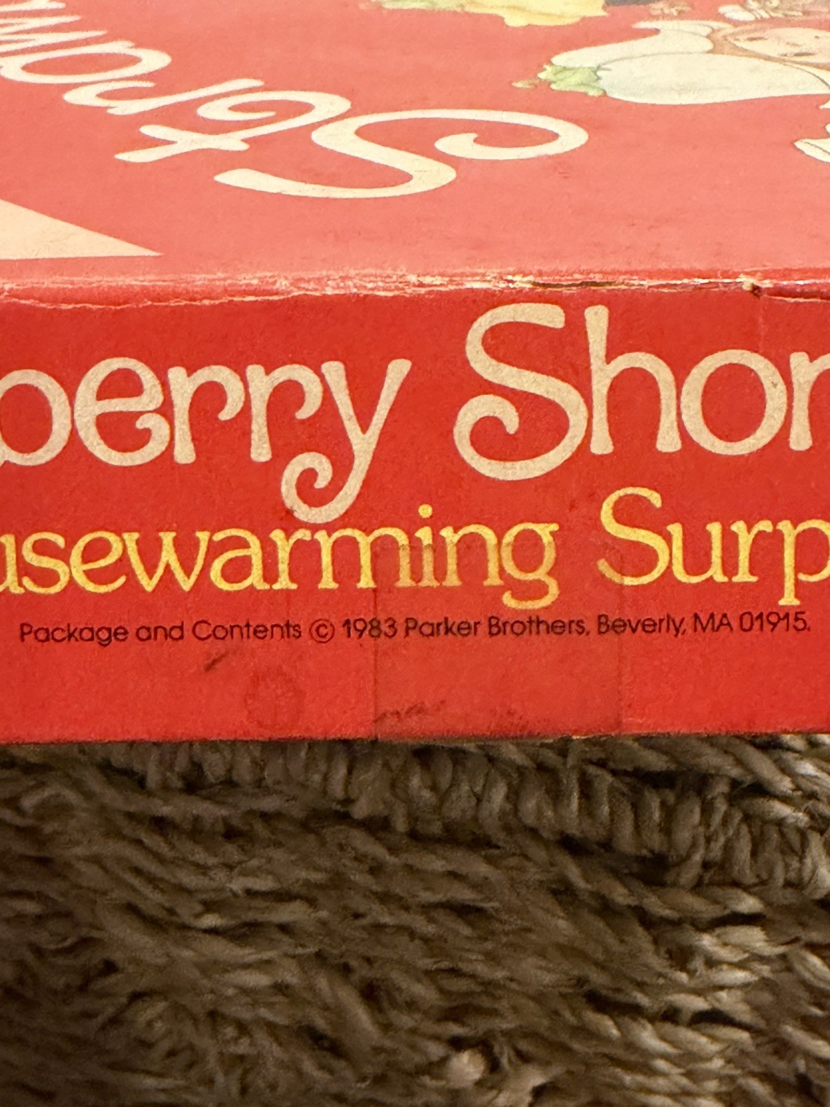 VTG 1983 Parker Brothers Strawberry Shortcake Housewarming Surprise Board Game