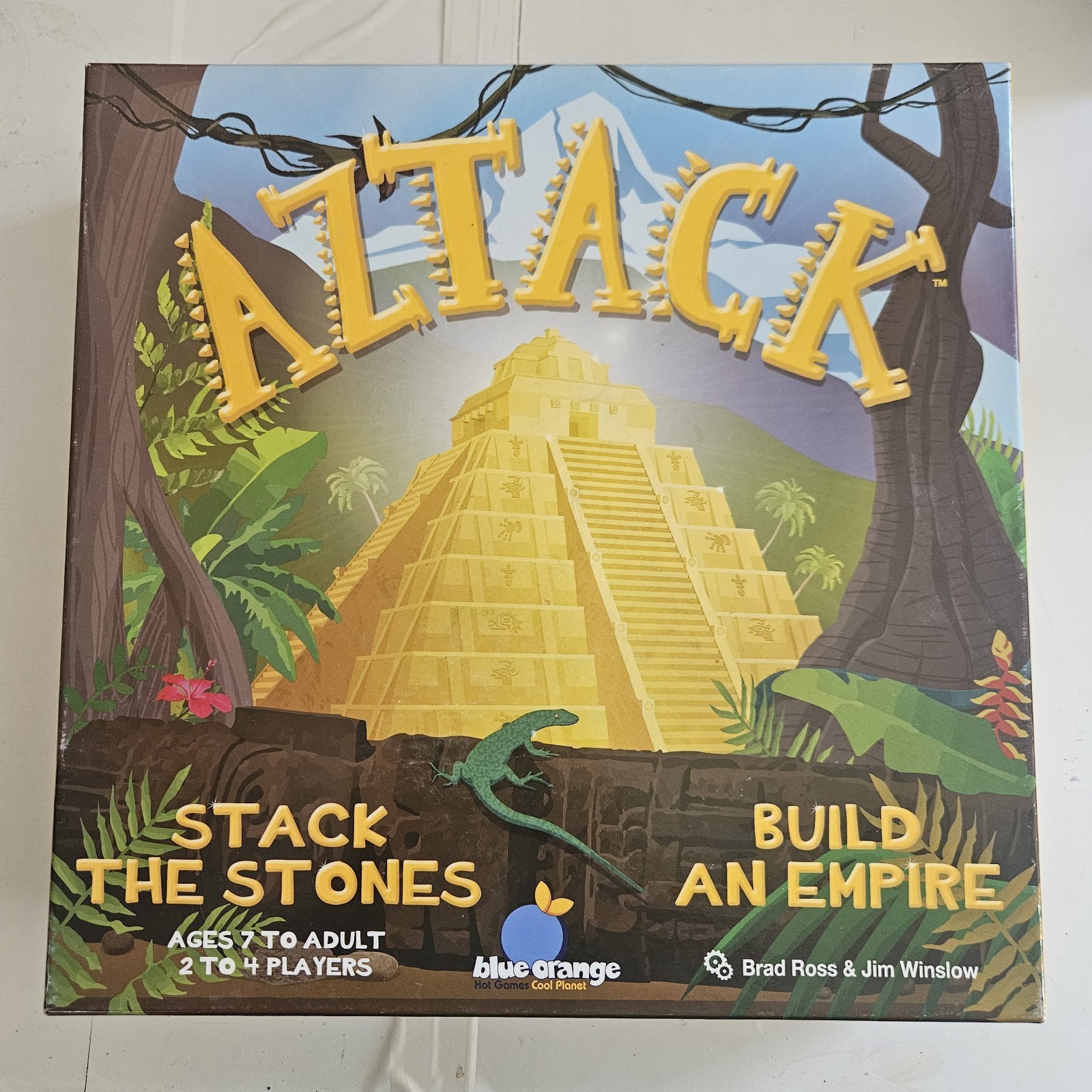 Aztack Tile Stacking Family Board Puzzle Game by Blue Orange – Open Box