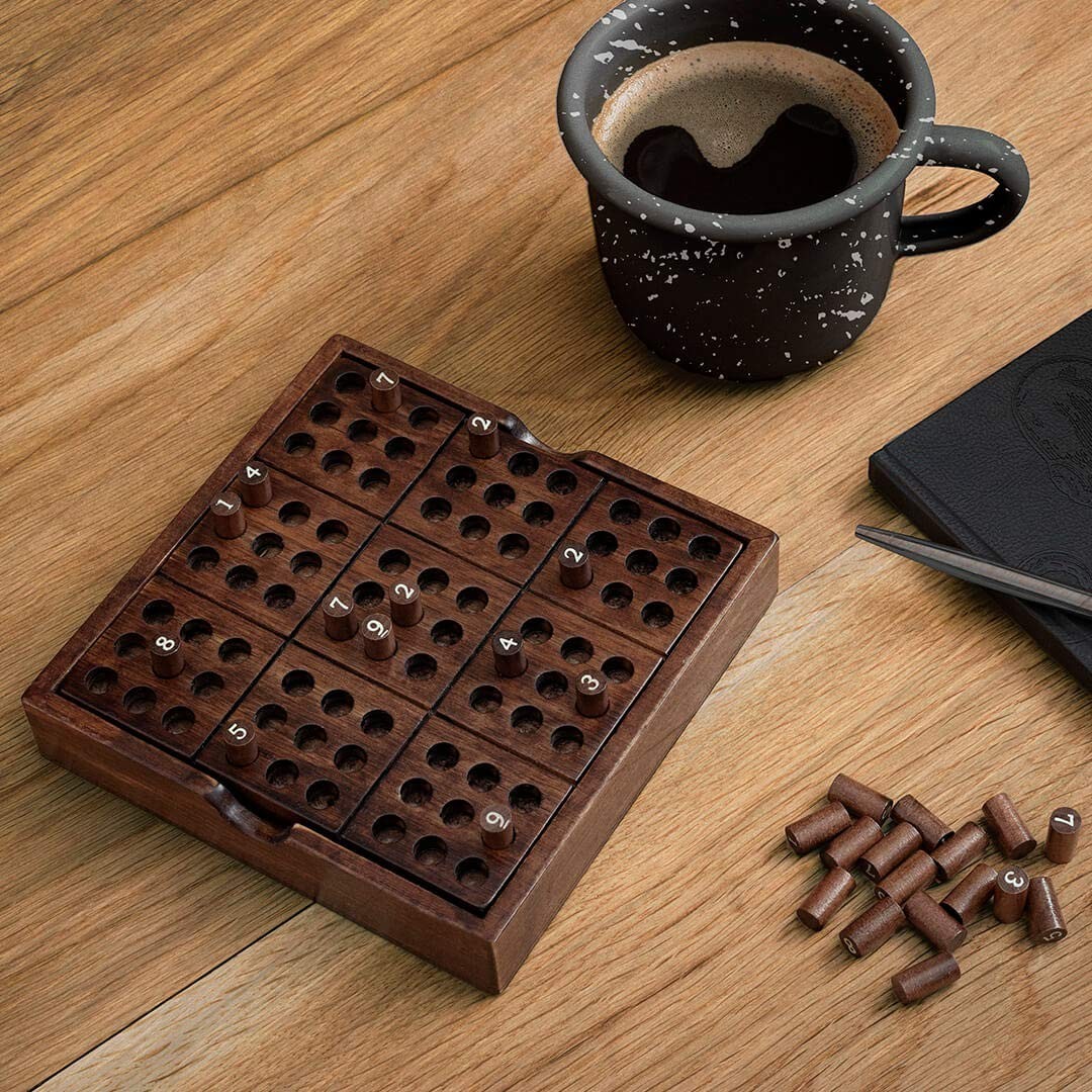 Iron & Glory Wooden Sudoku Board Game – Wooden Sudoku Puzzle – Brain Teaser Game