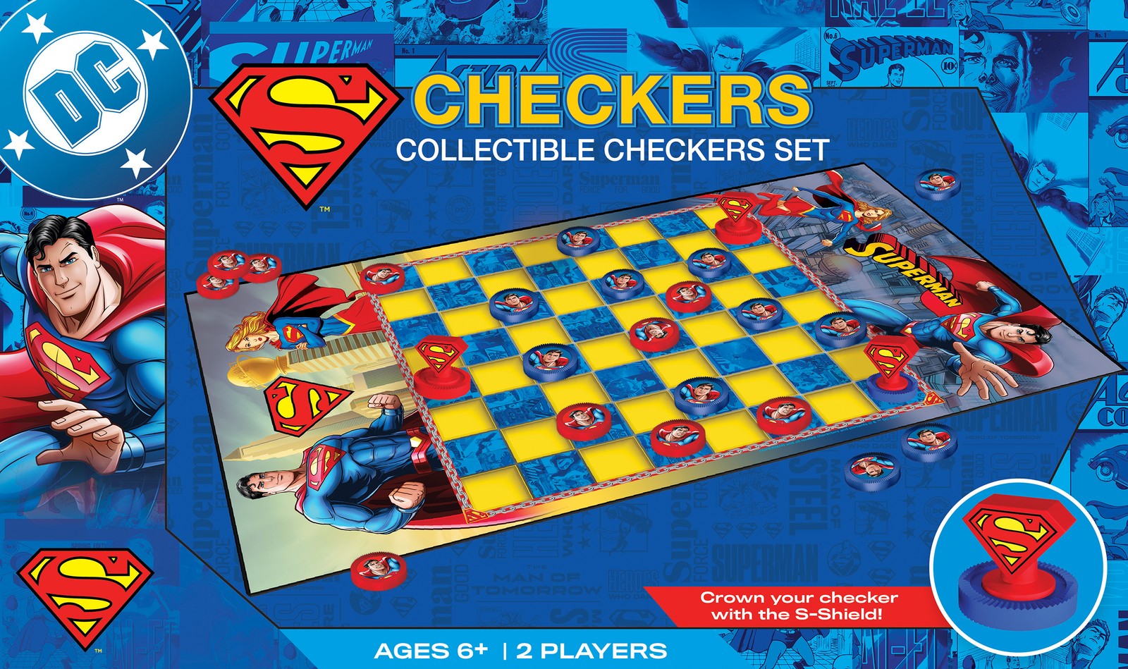 MasterPieces – Superman – Officially Licensed Checkers Board Game