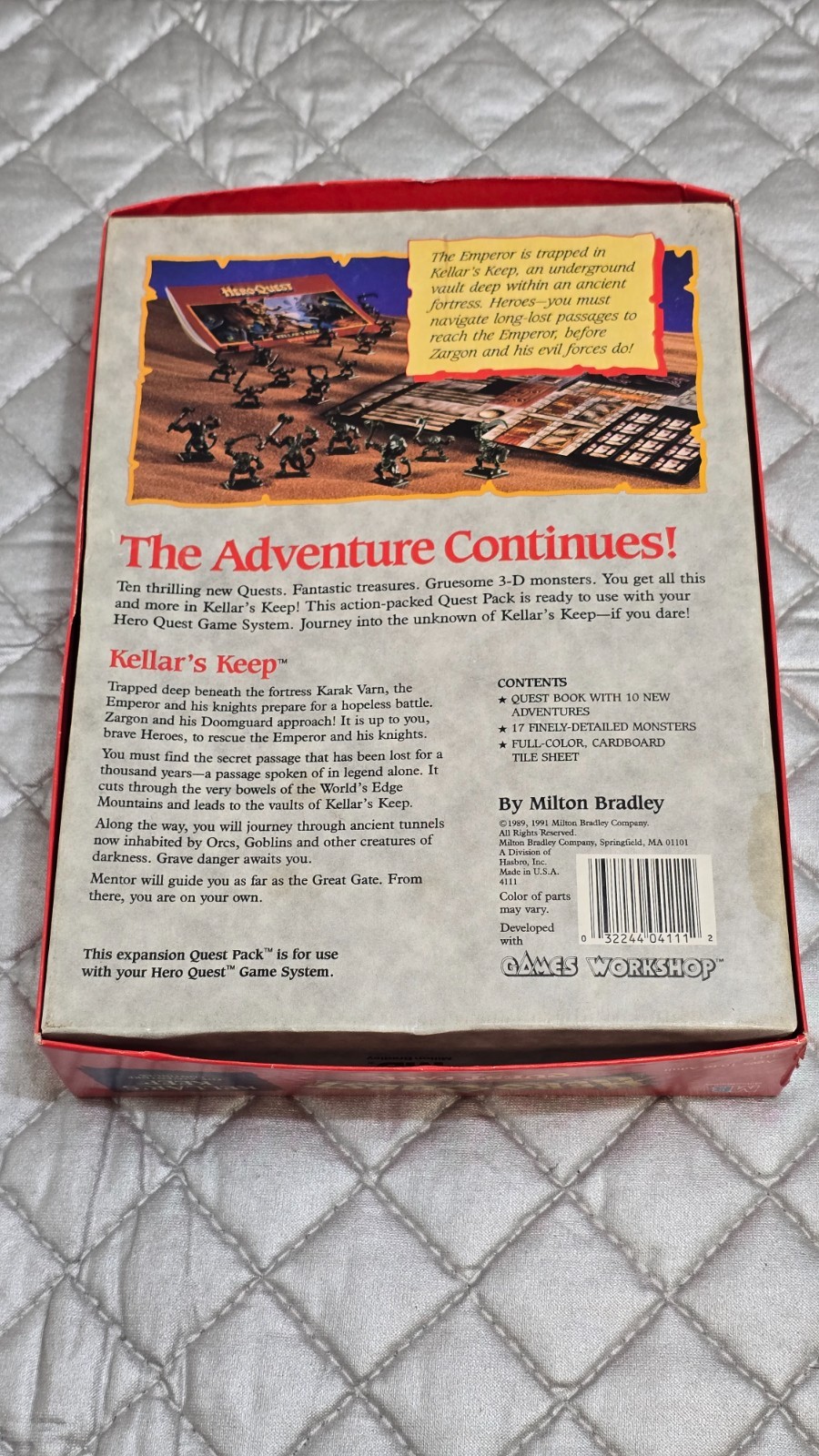 Vintage Hero Quest – Quest Pack – Kellars Keep – 1991 MB Complete and Nice!
