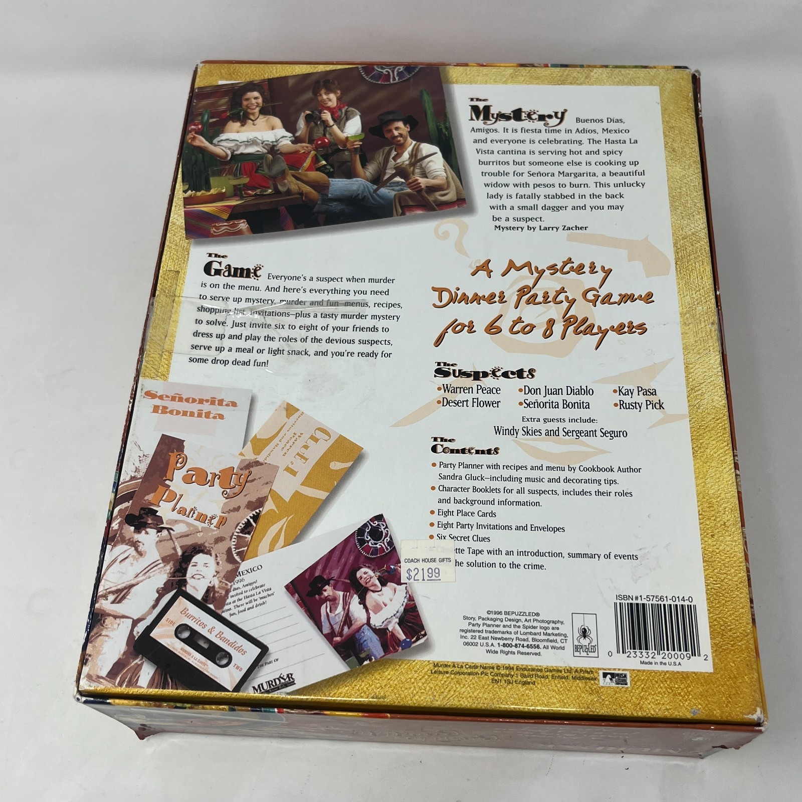 Burritos & Bandidos Murder Mystery Dinner Party Game 1996 Complete Vintage