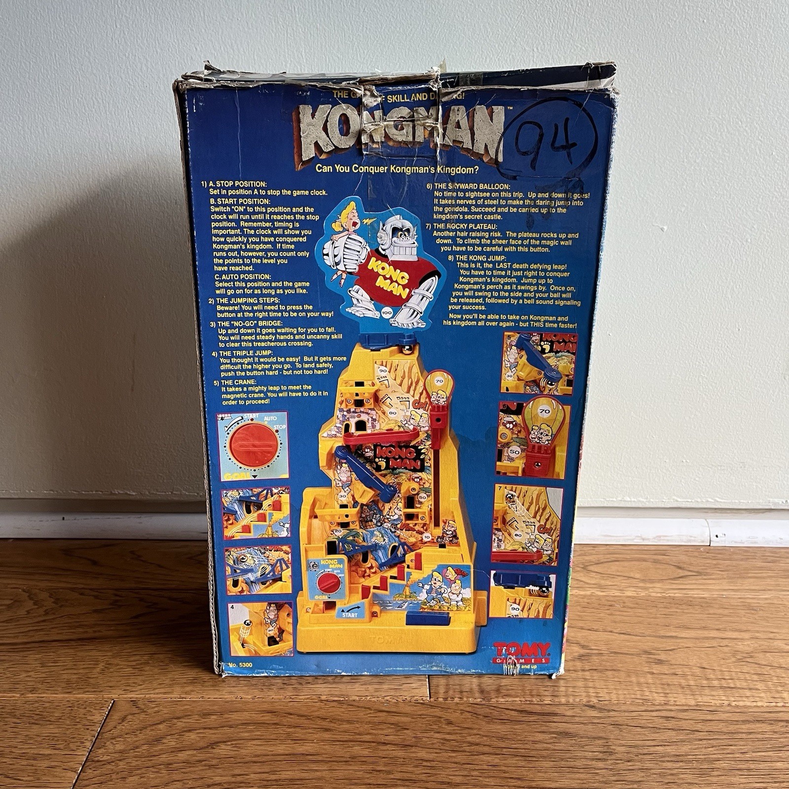 Vintage 1982 Tomy Kongman Game w Box Tested Battery Toy King Kong Marble Maze