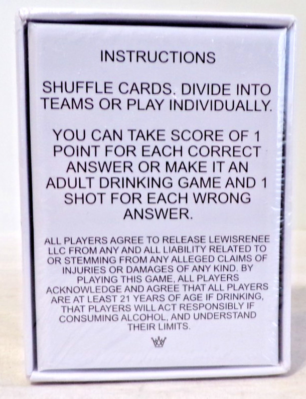 New Black Owned Adult Party Games – 5 Different Titles/Games – See Below