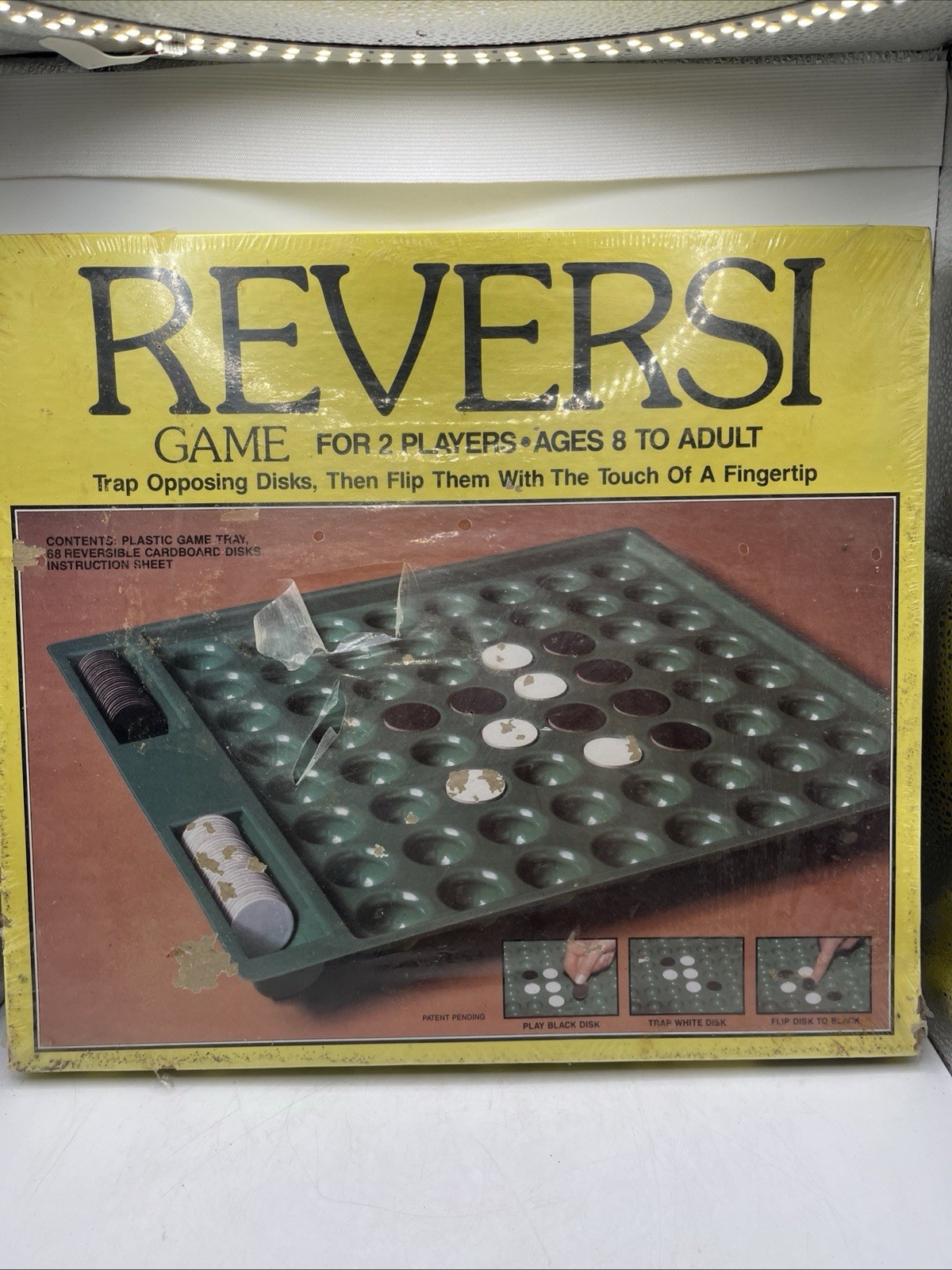 REVERSI BOARD GAME, WHITMAN New Old Stock 1984 : Factory Sealed .