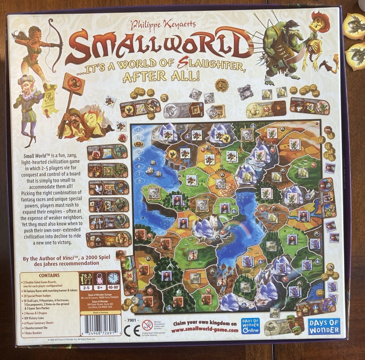 Smallworld Board Game – 99.3% Complete & in Excellent Shape – Days of Wonder