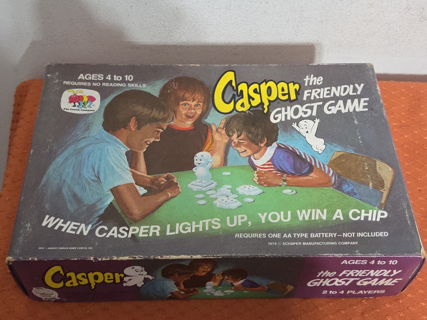 Vintage 1974 Casper The Friendly Ghost Game By Schaper Complete Read