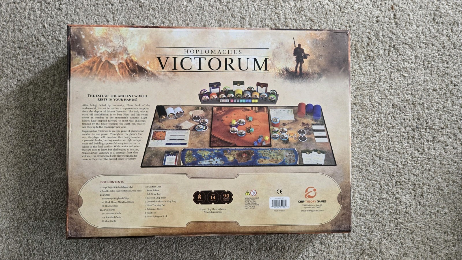 Hoplomachus Victorum Board Game With Premium Health Chips & Hero Tracker, Used