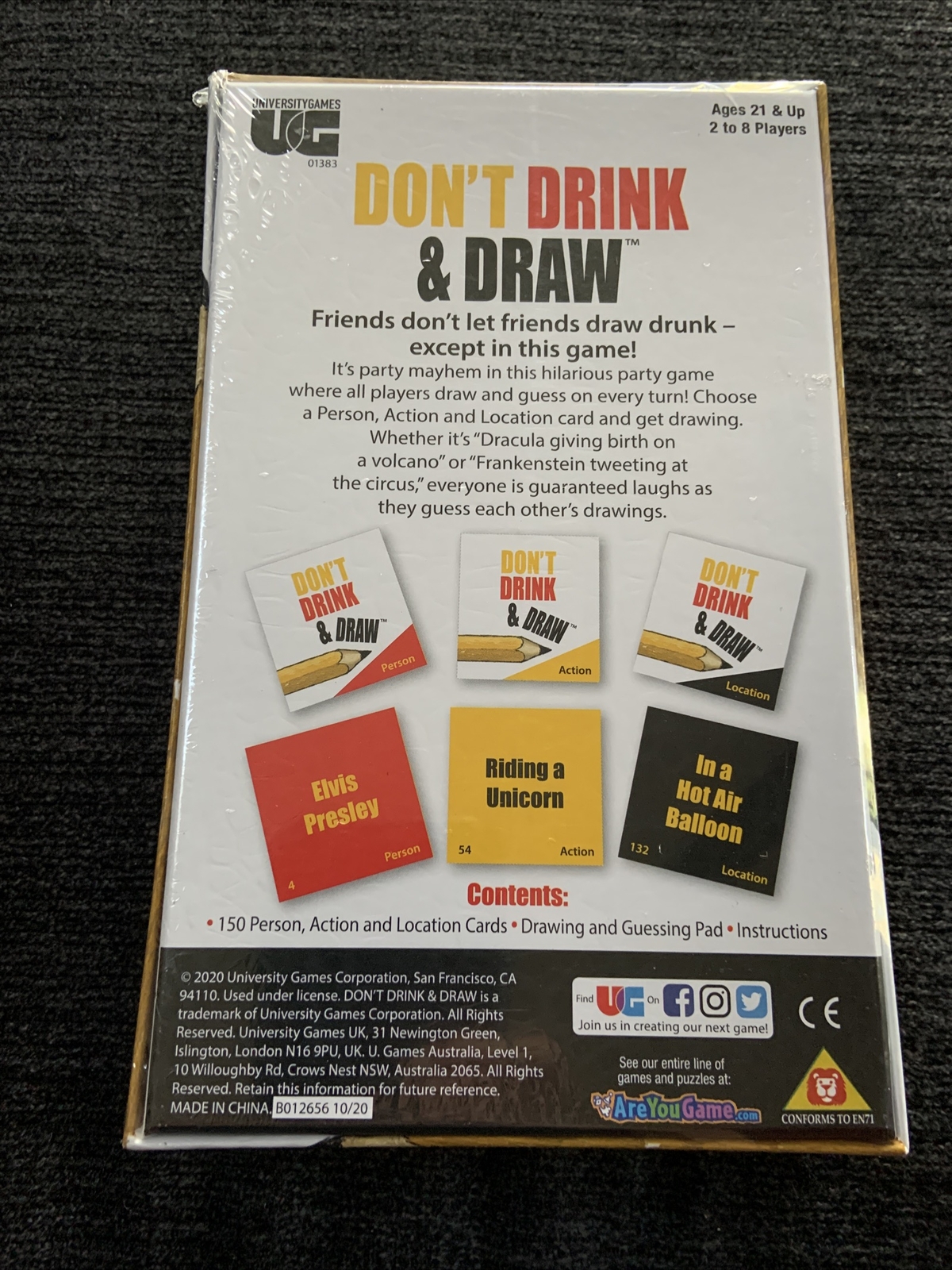 University Games Don’t Drink and Draw NEW Sealed Age 21+