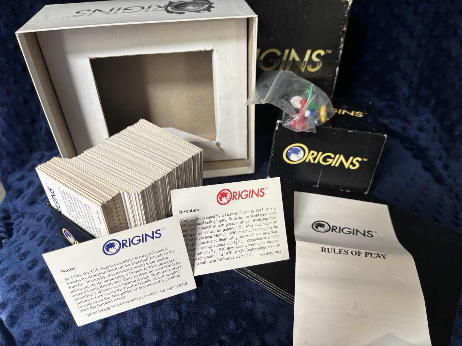 Trivia Board Game Origins:The Game That Unlocks The Secrets of Our Past 1995 VG