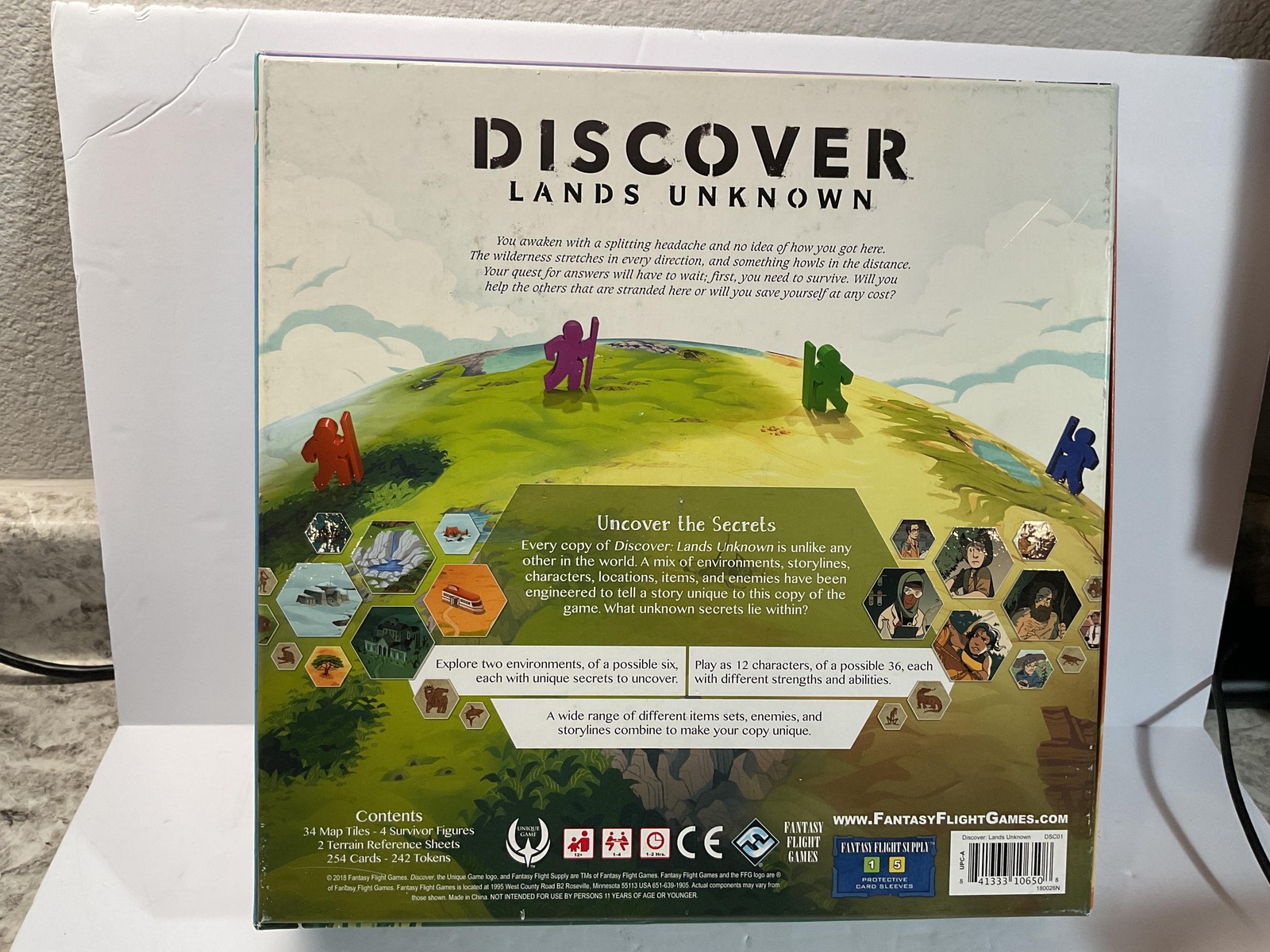 Discover Lands Unknown Board Game Fantasy Flight 2018 Survival Strategy Complete