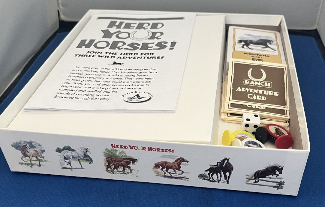 Herd Your Horses Wild Mustang Board Game 2012 Aristoplay 100% COMPLETE