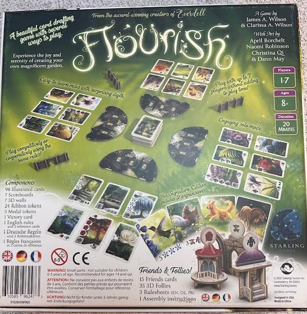 Flourish COMPLETE OPEN BOX board game by Starling Games