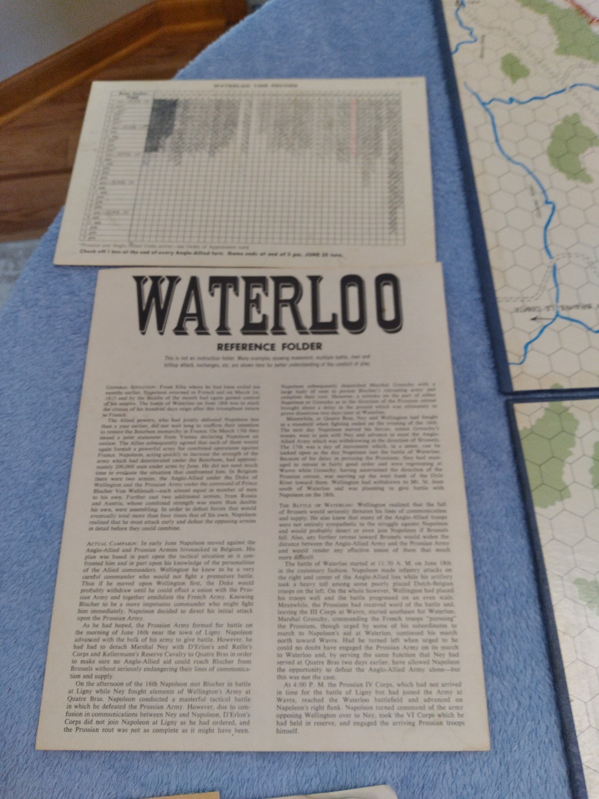 WATERLOO Wargame by Avalon Hill, 1962, Verified Complete, Punched