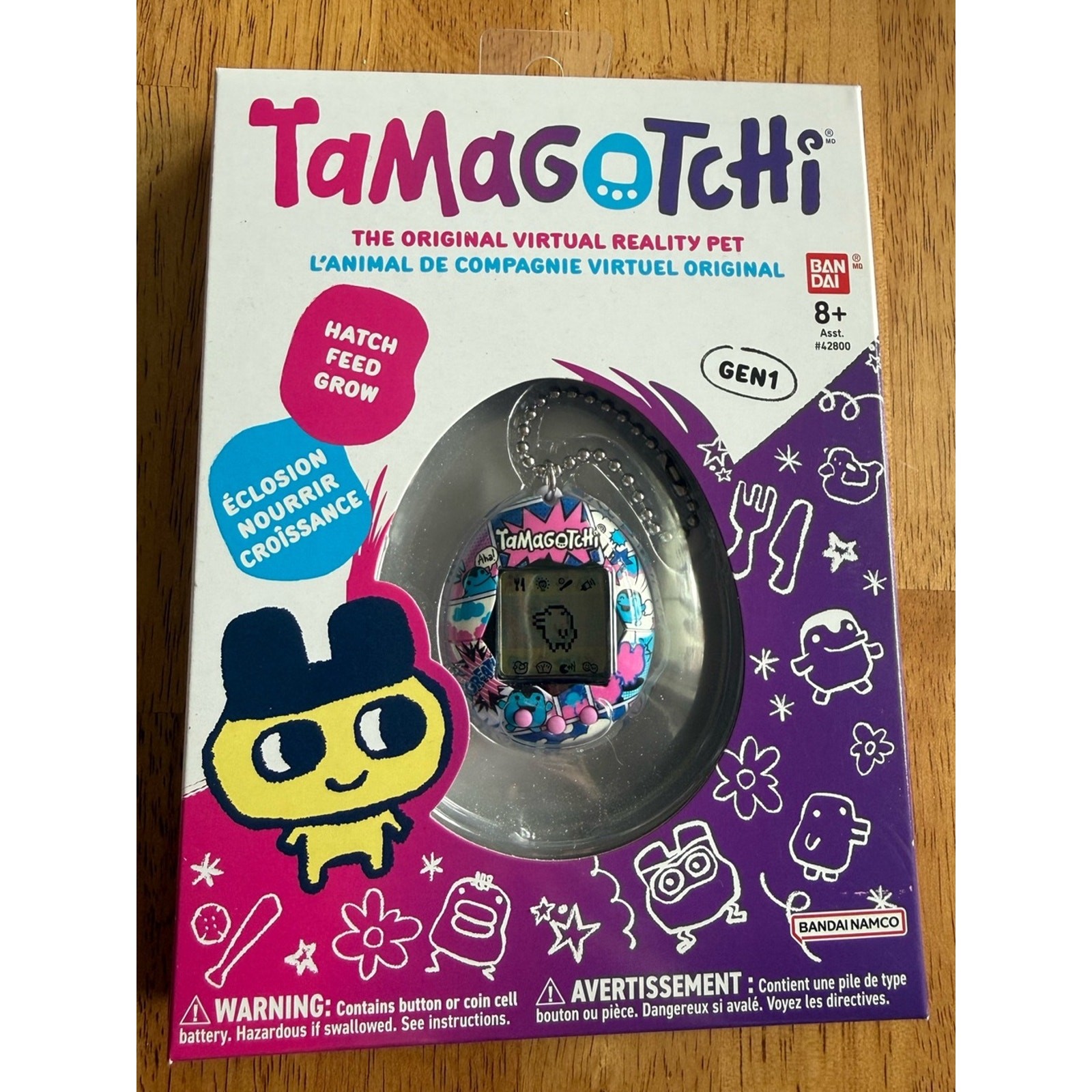 Tamagotchi Original Gen 1 Virtual Pet – Pink & Blue Keychain