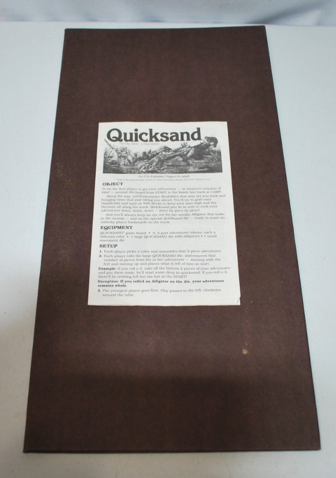 Quicksand The Board Game 100% COMPLETE Parker Brothers 1989 Slip, Slide or Sink!