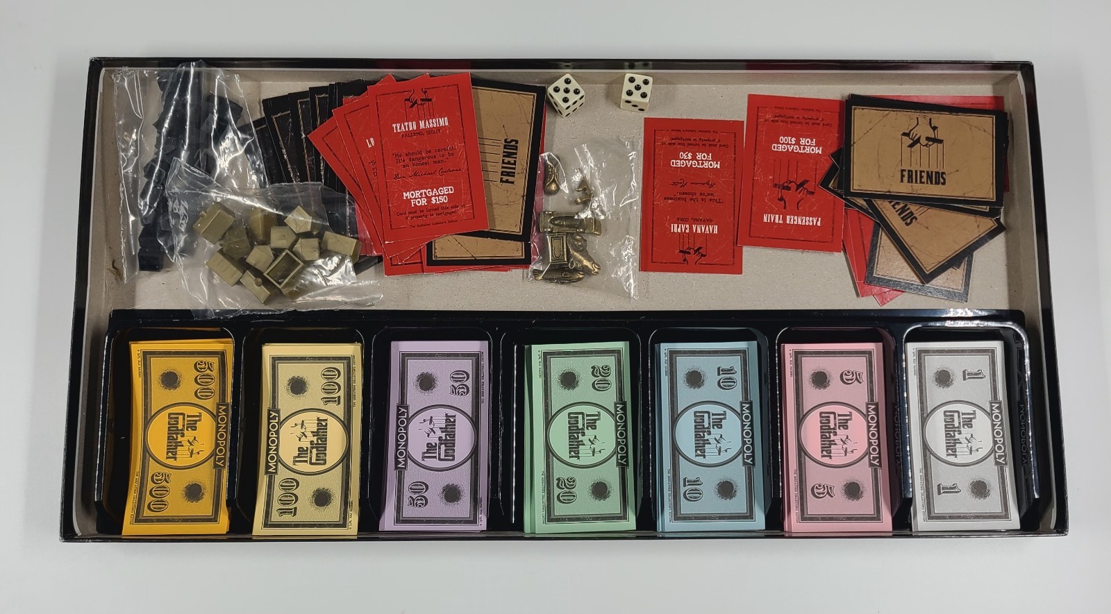 Monopoly The Godfather Collector’s Edition Game: 2012 Complete Set Used
