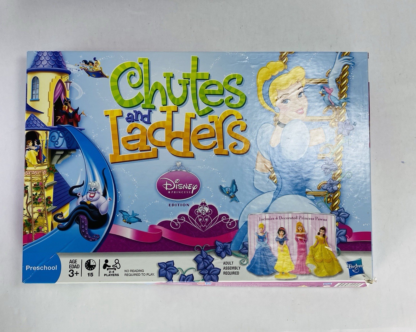 Complete! Disney Princess Chutes and Ladders Damaged Board 2009 Game