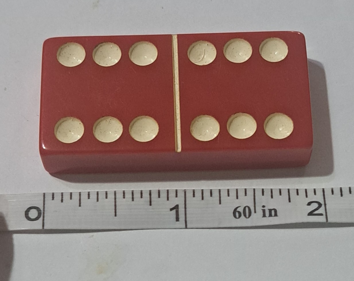 Vintage Puremco Dominoes Standard Marblelike Full Set RED Waco Texas No 616 USA