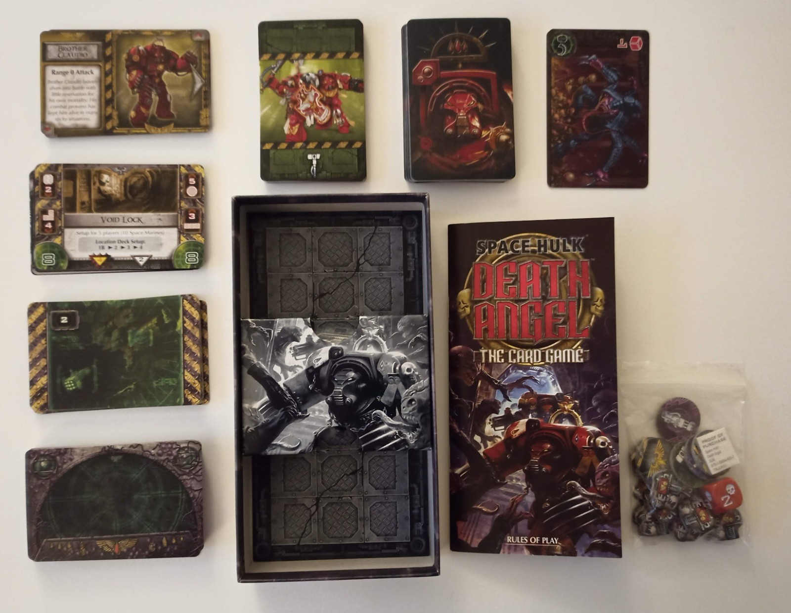 Space Hulk Death Angel The Card Game Lot Space Marine Mission Pack 1 Player Aid