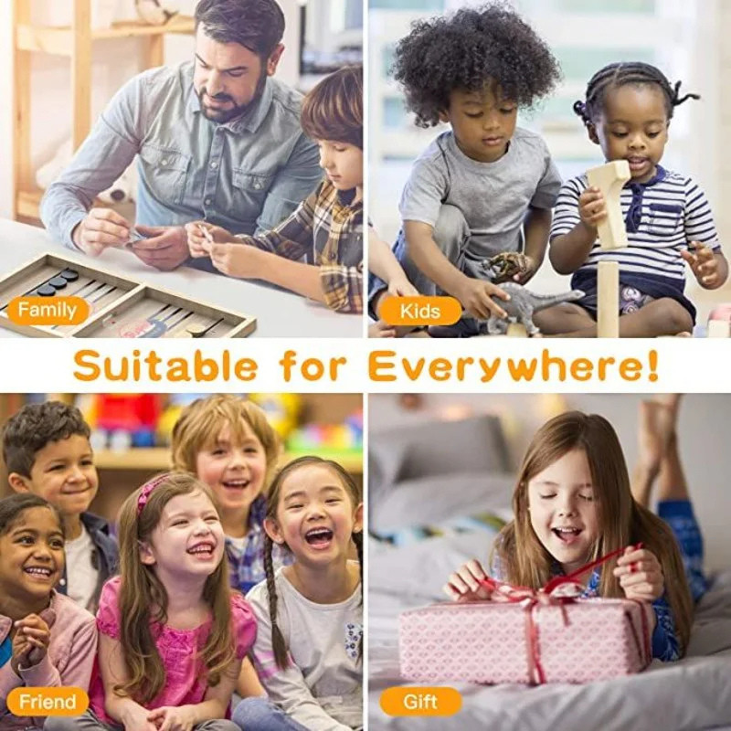 Fast Sling Puck Game Paced Desktop Winner PK Game Board Family Toys Child Gift