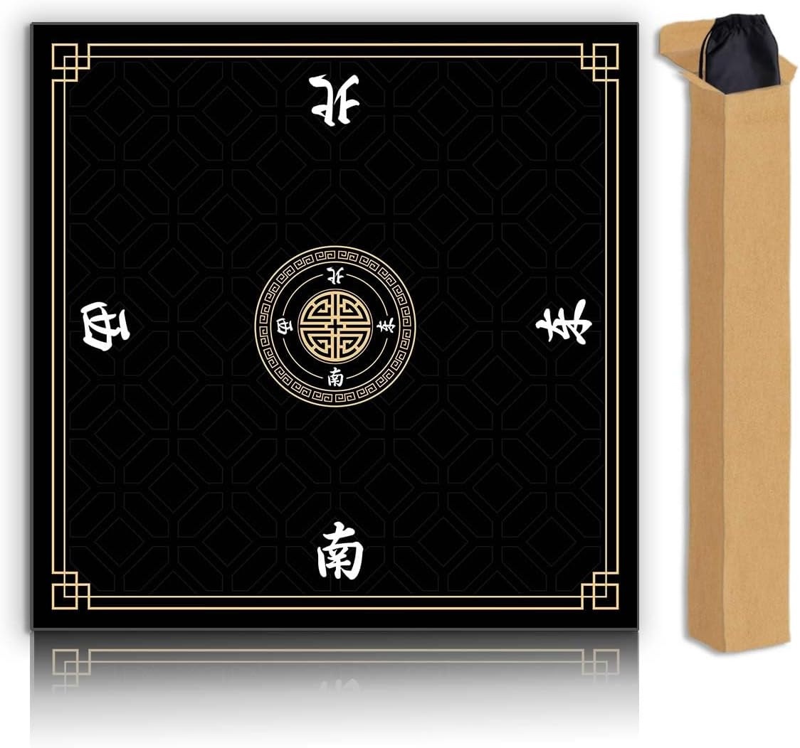 Mahjong Mat, Non-Slip Noise Reducing Game Mat, 31.5 Inch Mahjong Table Mat,Mahjo