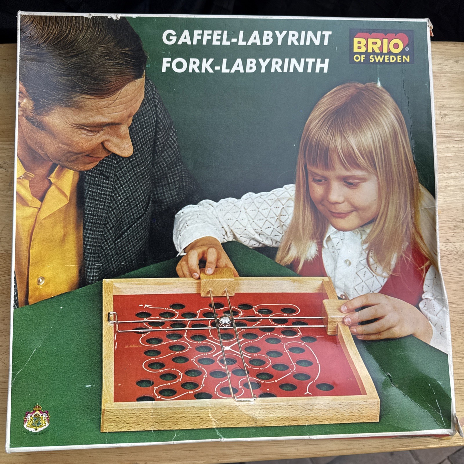 RARE Vintage 1971 Brio Of Sweden Fork-Labyrinth Board Game Gaffel-Labyrint