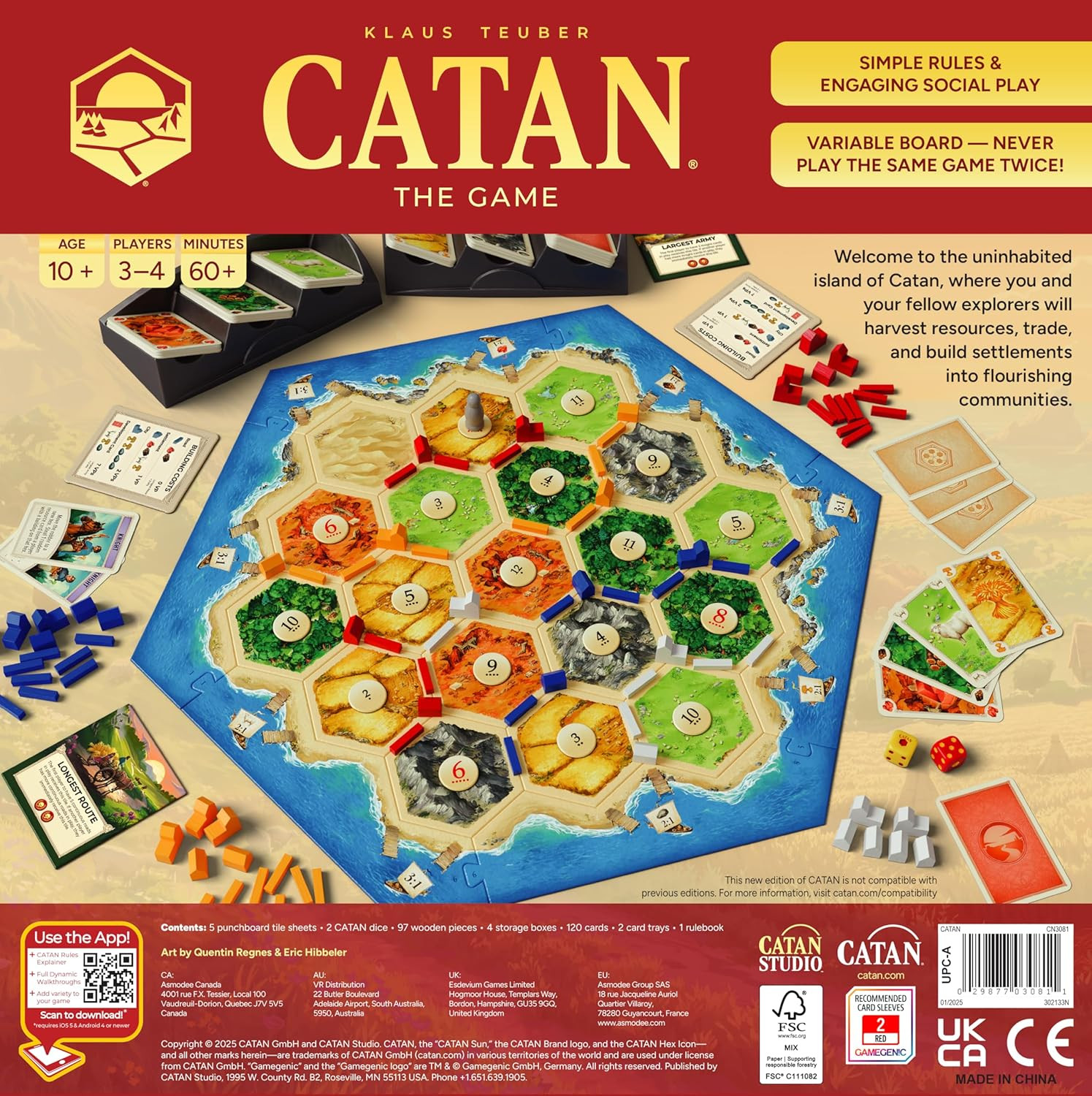 Board Game (6Th Edition) Trade, Build & Settle in the Classic Strategy Game for