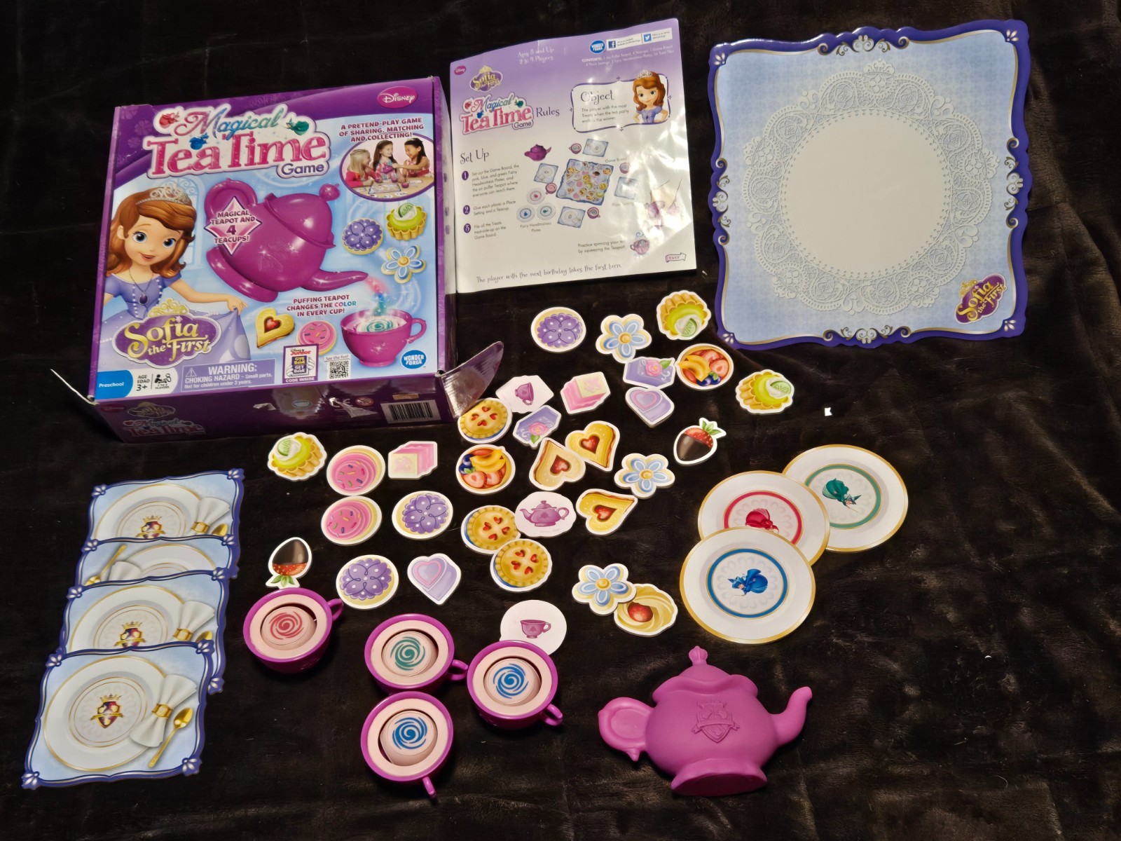 Sofia the First Magical Tea Time Game COMPLETE Wonder Forge 2013 Disney Kids