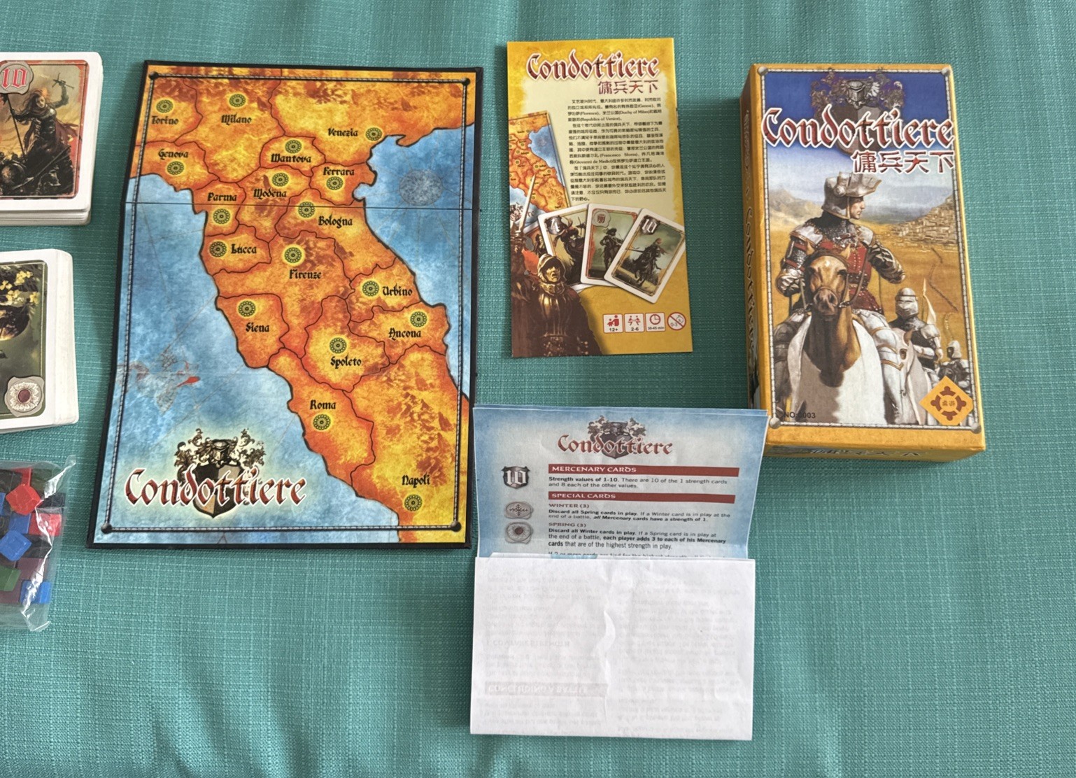 Condottiere Chinese Edition Fantasy Flight Games 2007 Complete