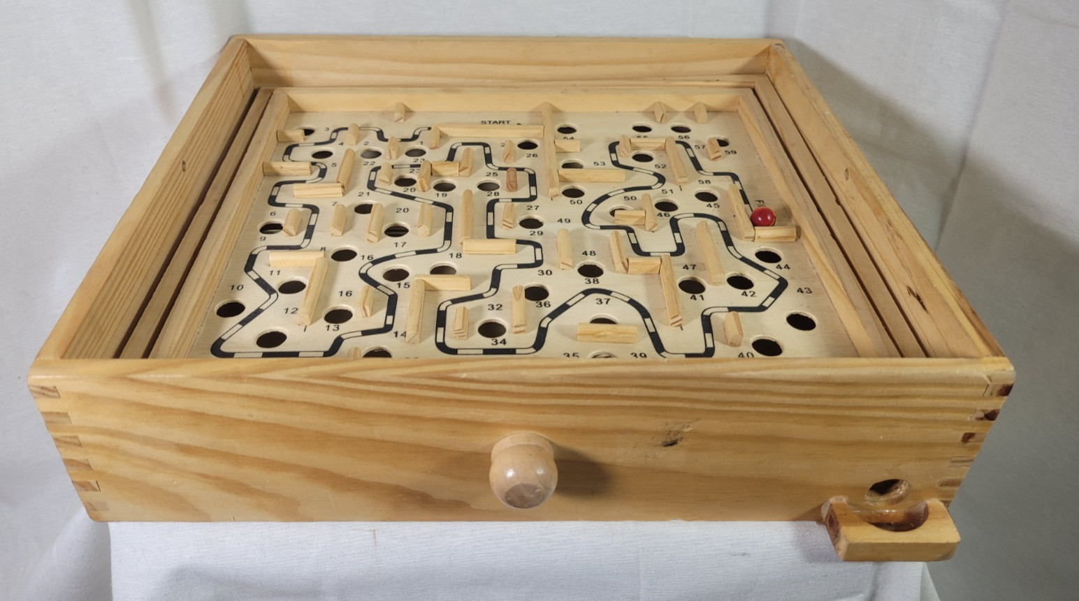 Wooden Marble Maze Labyrinth Dexterity Tilt Puzzle Game Board
