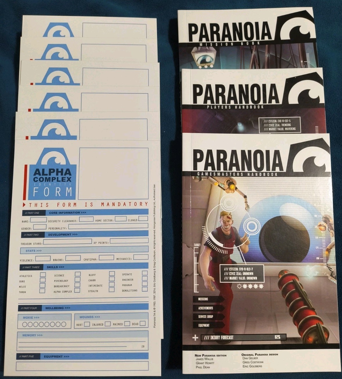 2016 Paranoia Red Clearance Edition Tabletop Role Playing Game 100% Complete