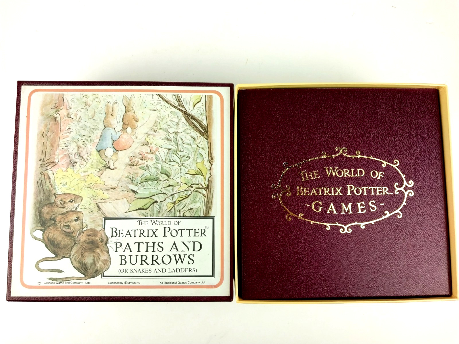 Vintage 1988 Beatrix Potter Paths and Burrows Board Game Snakes & Ladders – NIB!