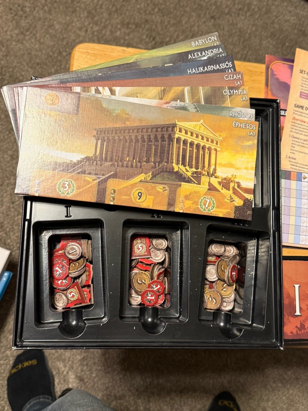 7 Wonders Board Game With Leaders Expansion 2-7 Players Complete And New