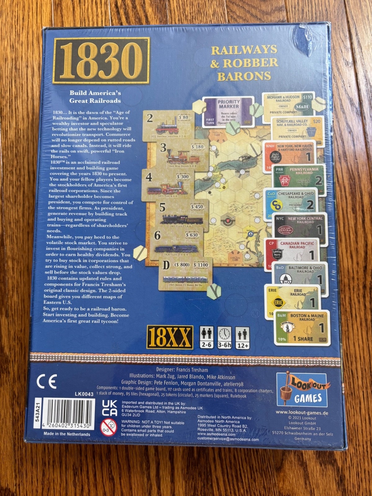 1830: Railways & Robber Barons Board Game – Brand New Factory Sealed