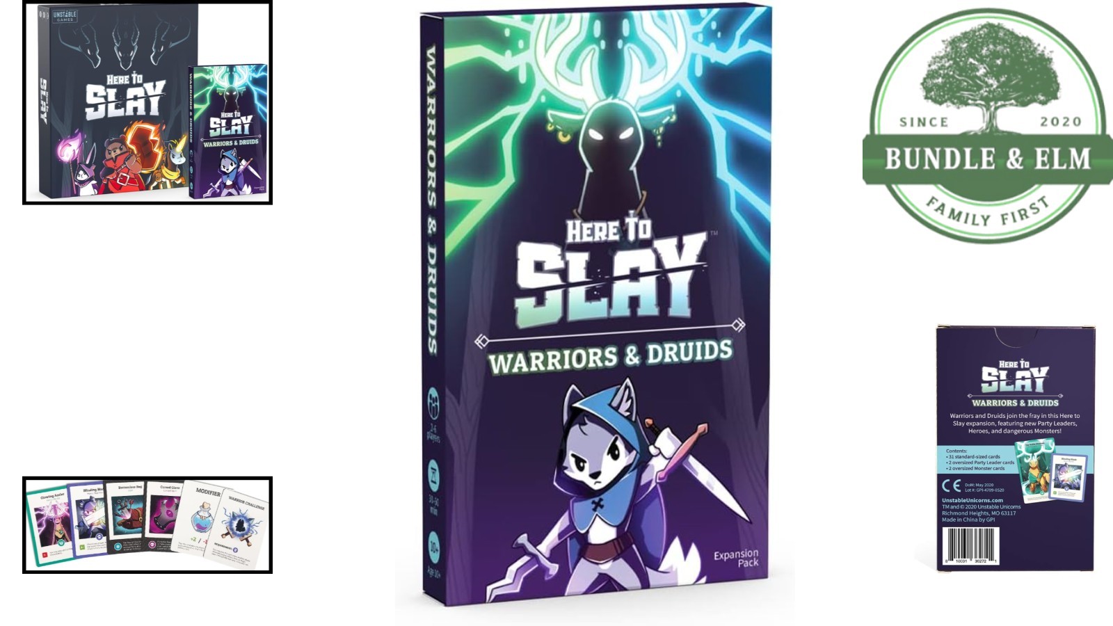 Warriors & Druids Expansion Pack for Here to Slay Card Game – 2-6 Players