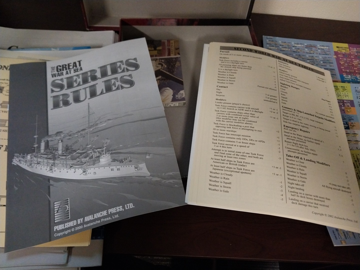 Cone Of Fire Great War at Sea UNPUNCHED World War II Board Game Avalanche Press