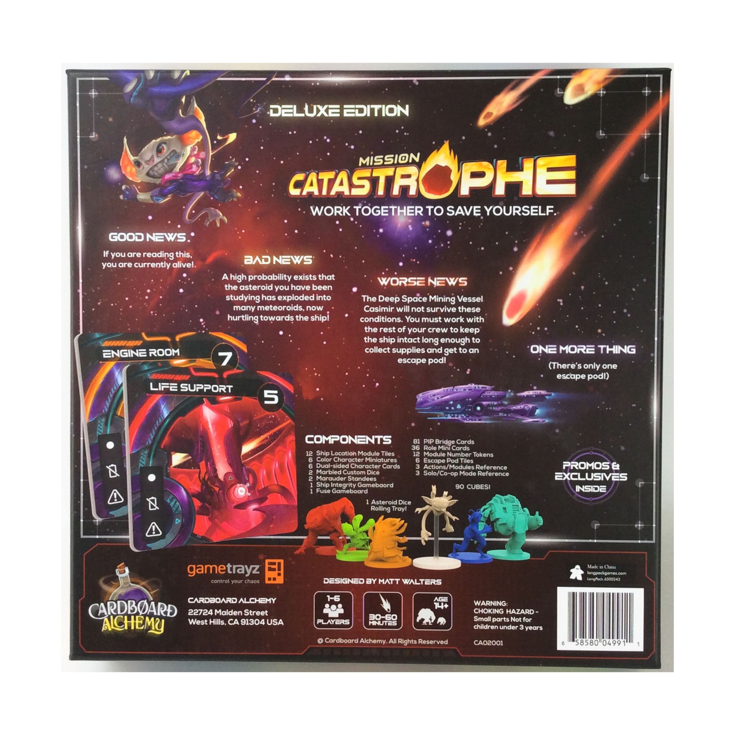 Cardboard Alchemy Board Game Mission Catastrophe (Deluxe Ed) Box SW (New)