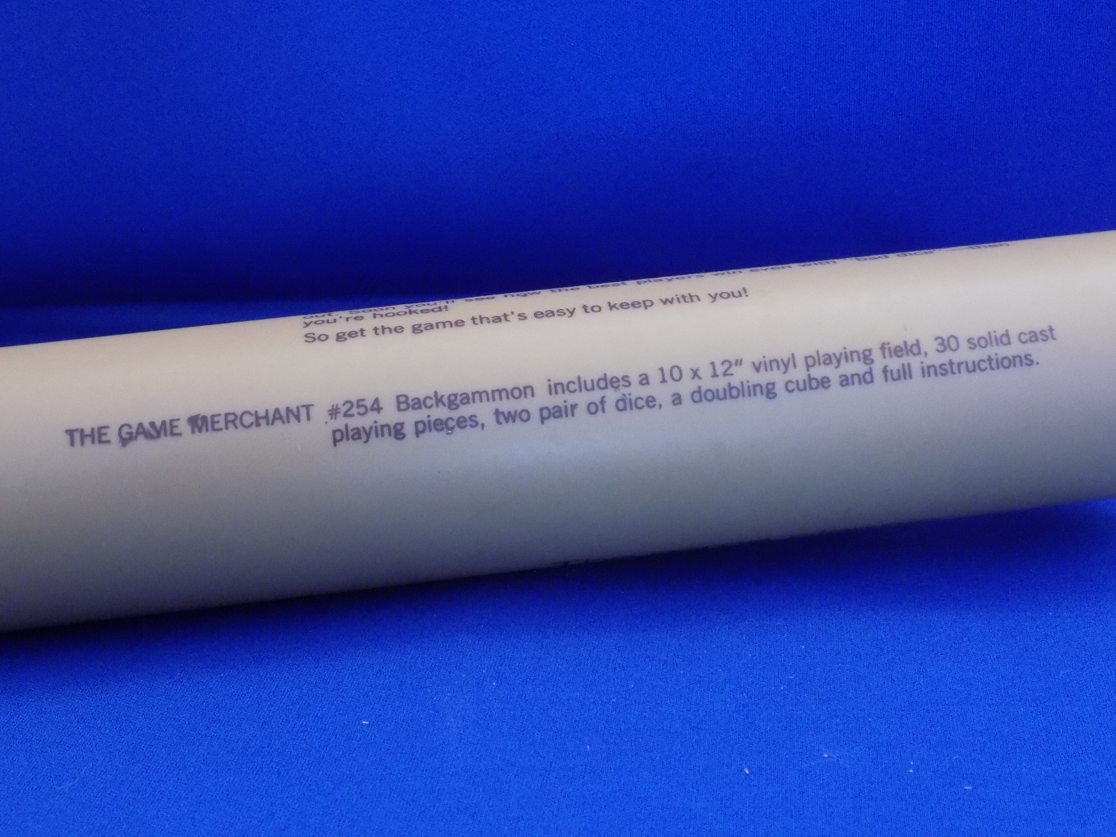 Brand New Vintage Backgammon Travel Game Tube 1978 The Game Merchant #254