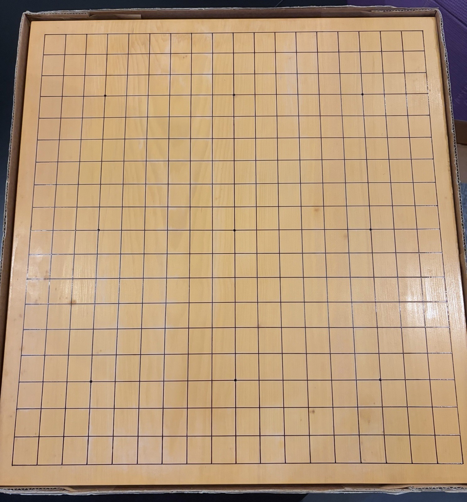 Japanese Hon Kaya Go Board 19×19 Goban 42.5×45.5×6cm 6kg with Original Box