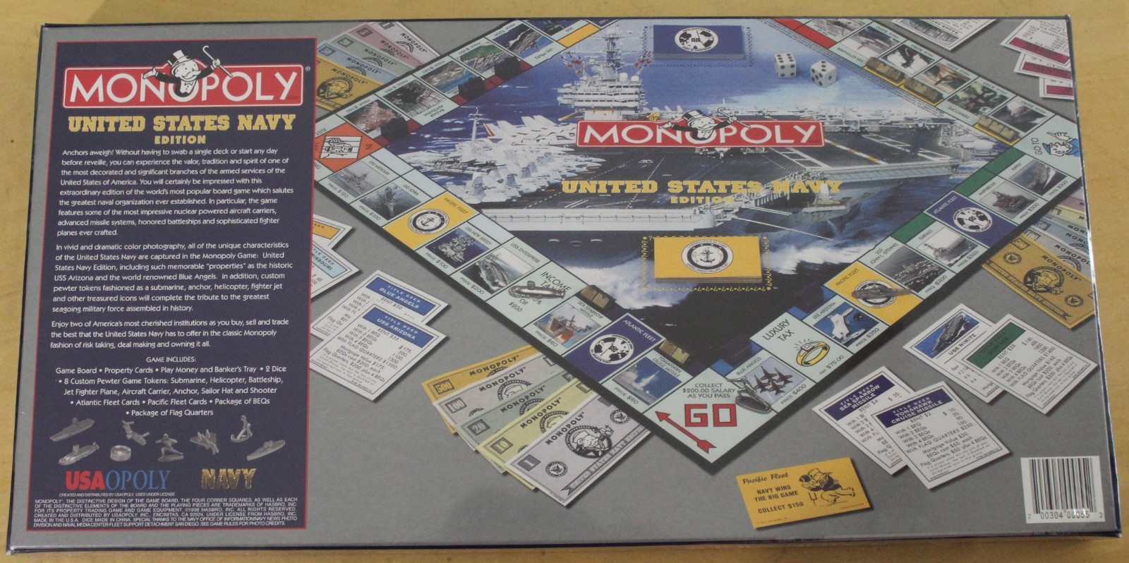 NEW/DAMAGED BOX MONOPOLY United States Navy Edition 1998