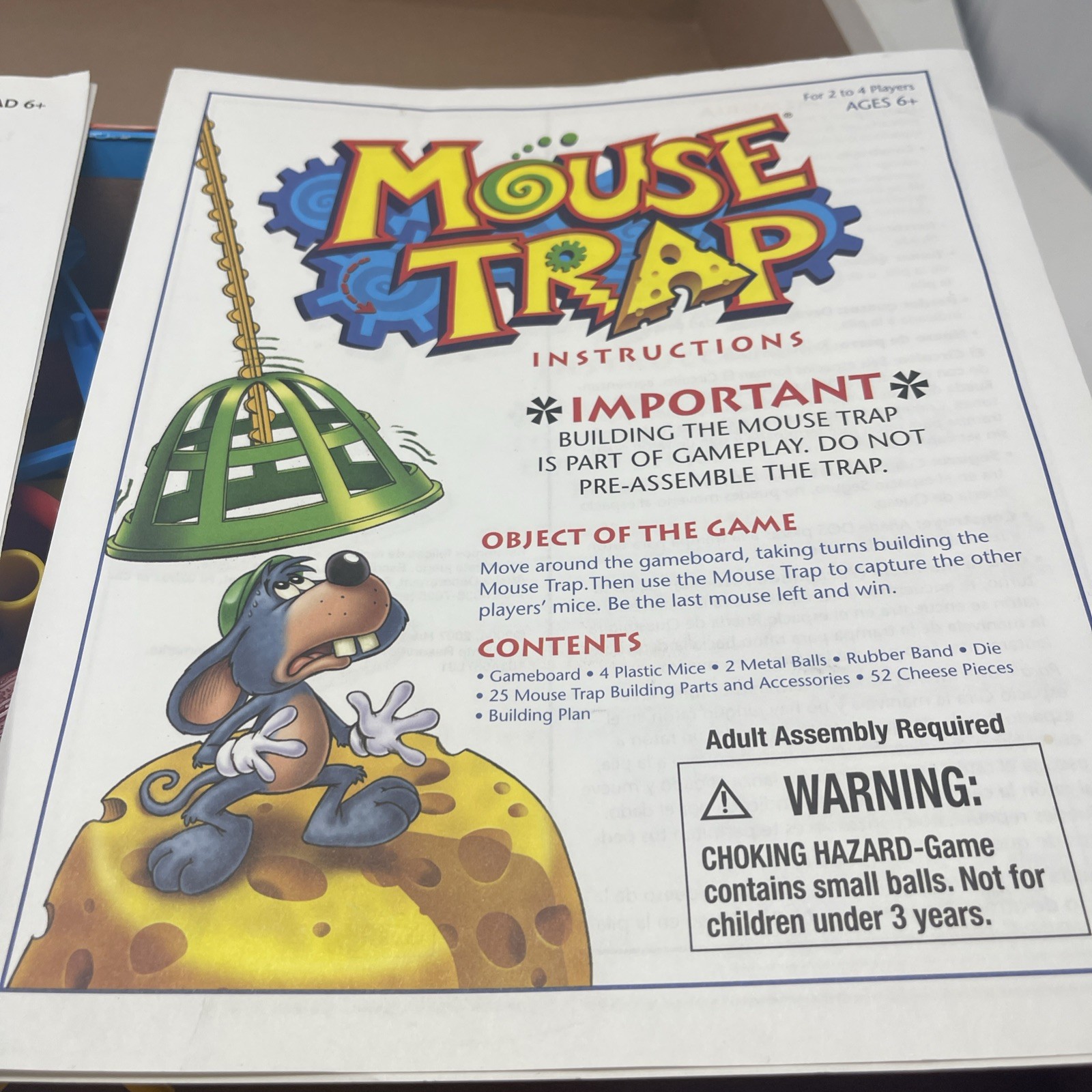 Milton Bradley Hasboro 2005 Mouse Trap Board Game #04657 Complete in Box