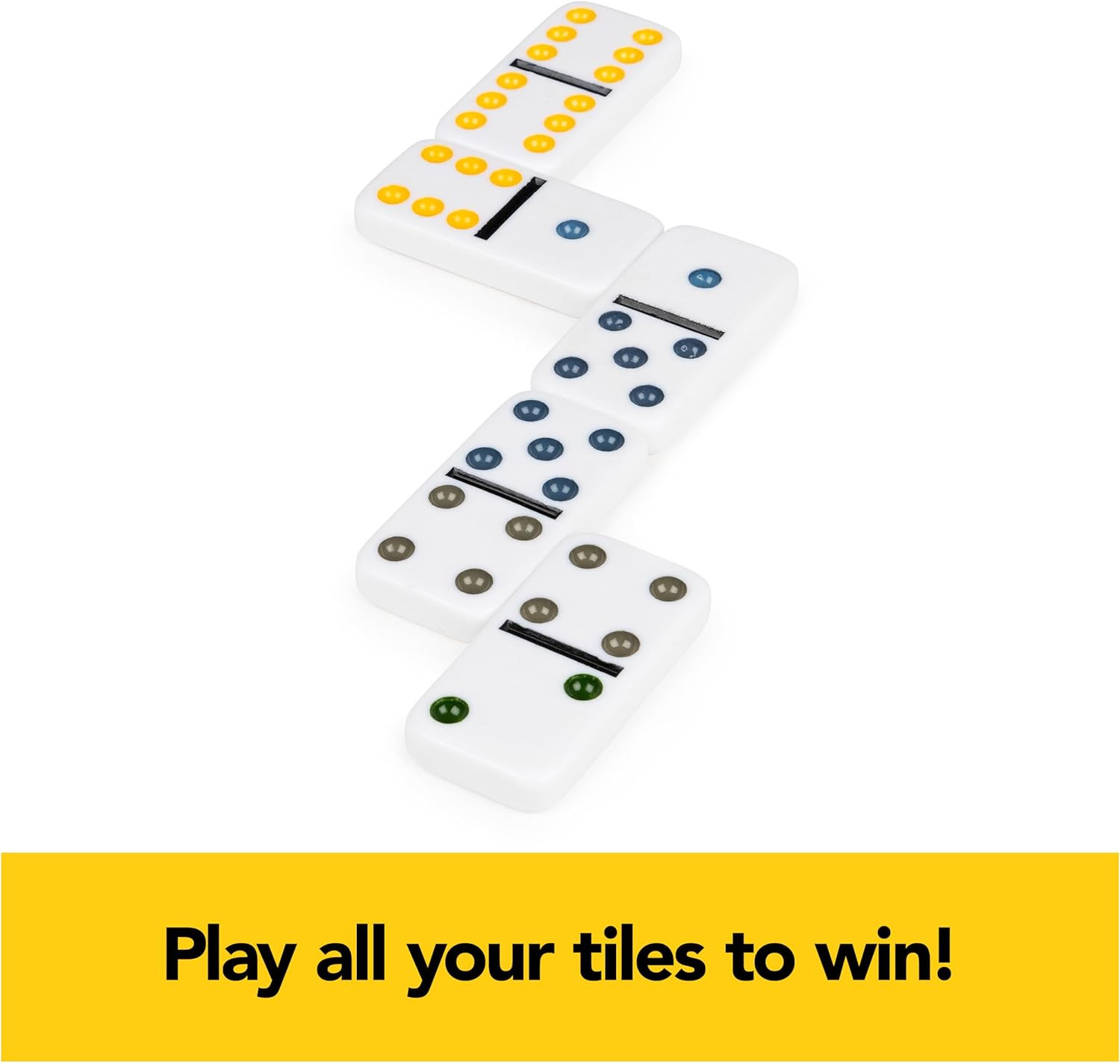 Spin Master Games, Mexican Train Dominoes Set in Aluminum Carry Case, Includes