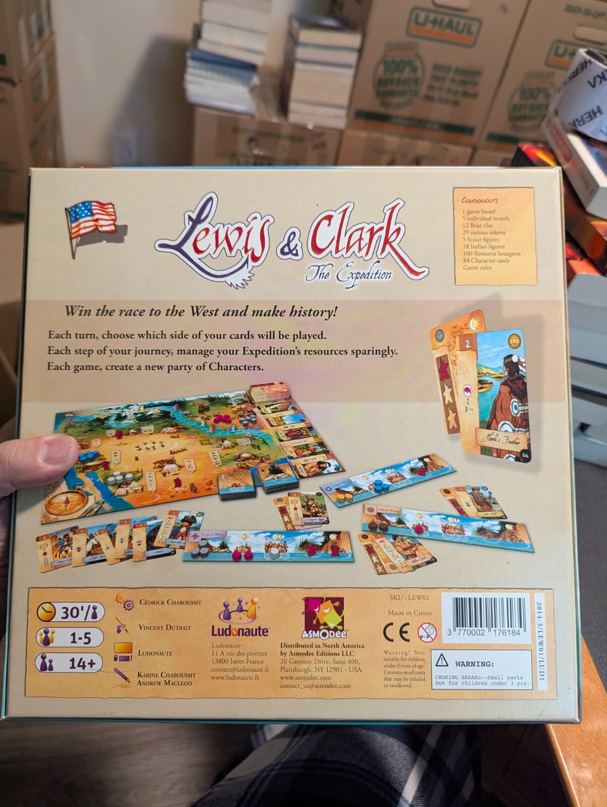 LEWIS & CLARK The Expedition Board Game 100% COMPLETE 2014 AWARD WINNER