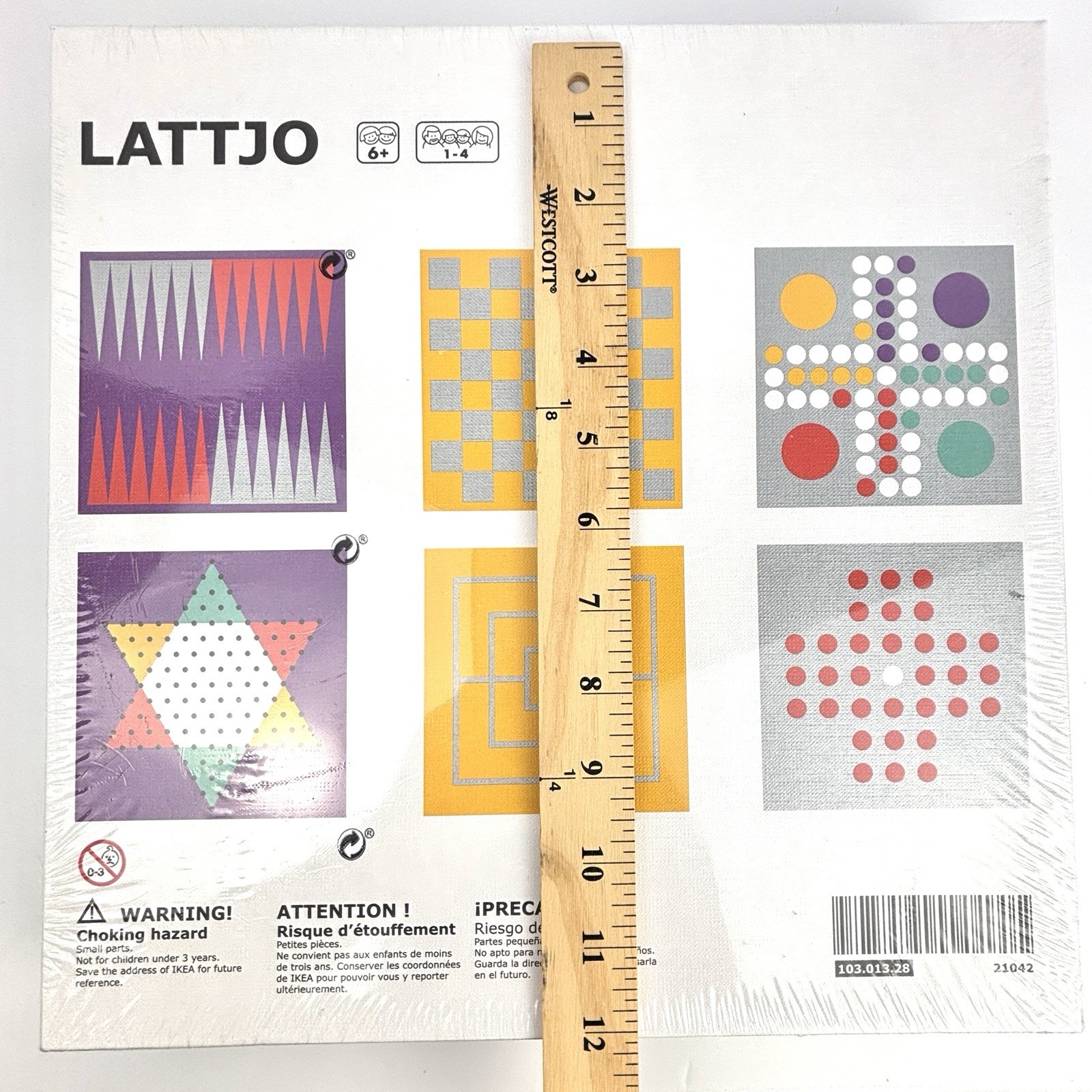 IKEA LATTJO 6-in-1 Board Game Set Sealed New Backgammon Ludo Checkers Chess