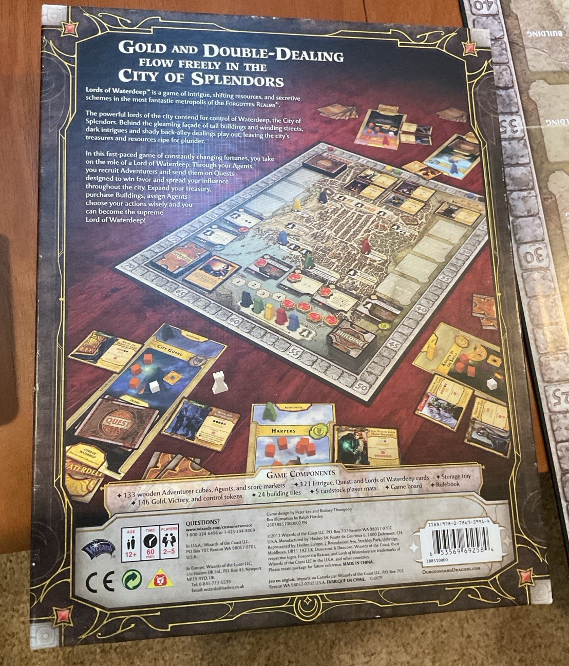 Wizards of the Coast Lords of Waterdeep Dungeons and Dragons Board Game COMPLETE