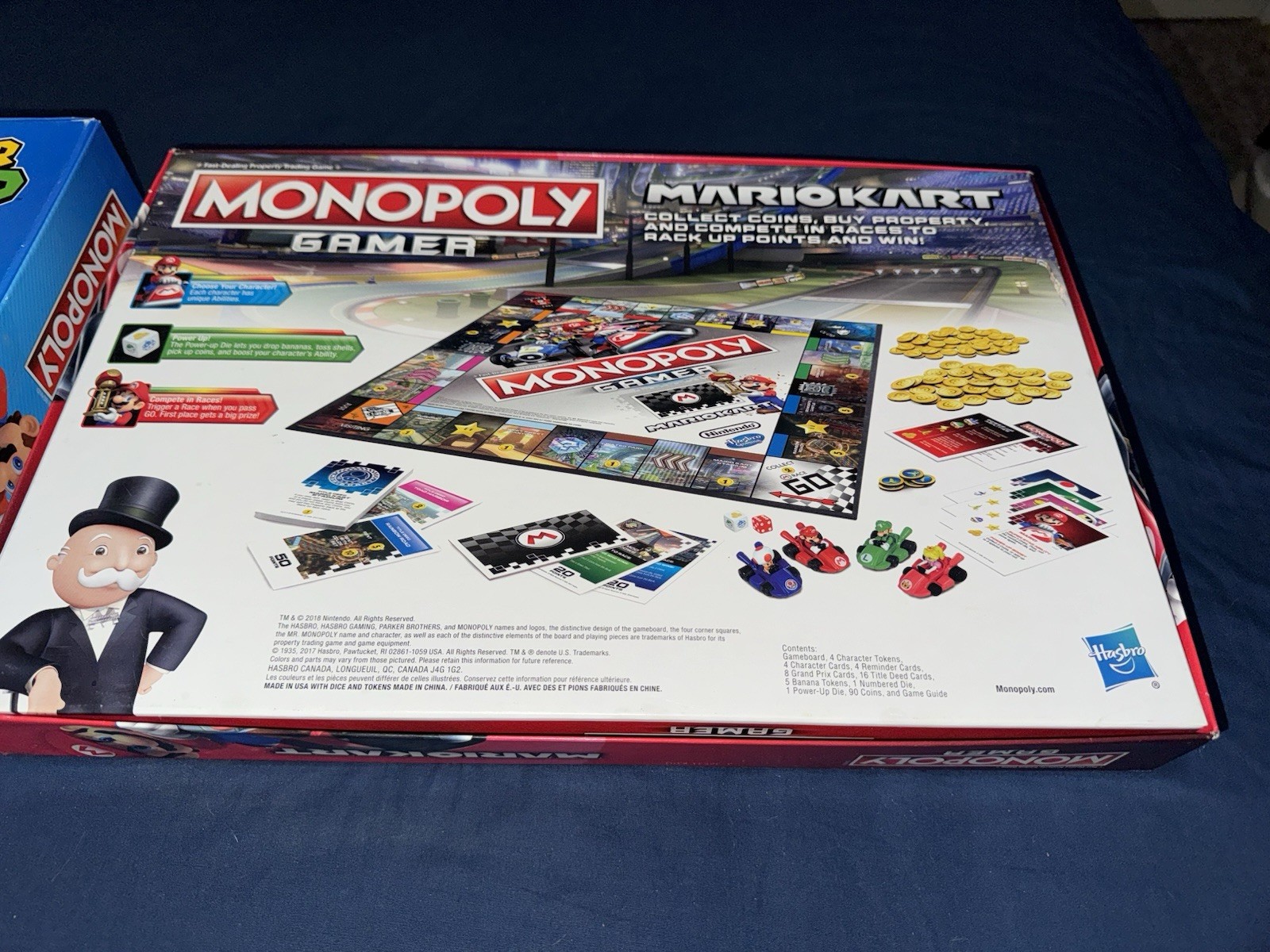 Super Mario Menopoly Bundle Set Of 2 Complete Games Used W/Bonus Characters