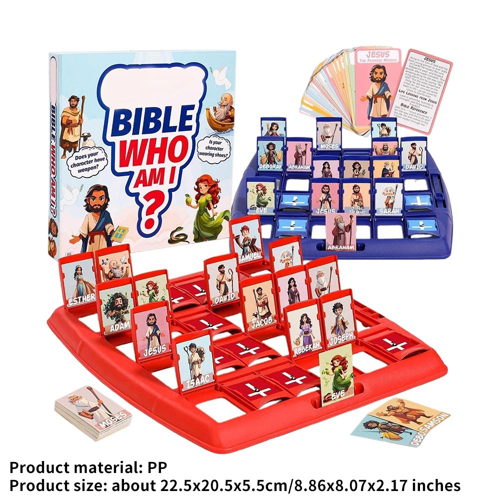 Guess Bible Who I Am Board Games for Kids Classic 24 Characters Toys ET