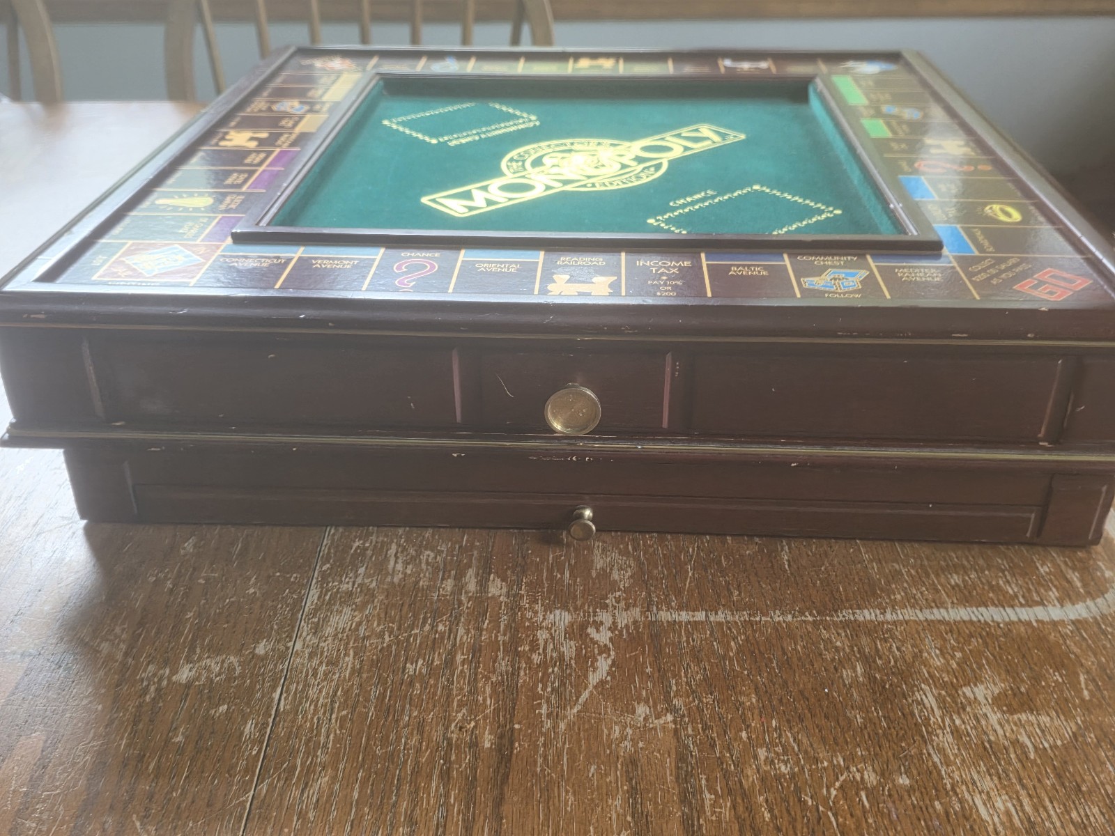 Monopoly Collector’s Edition 1991 Franklin Mint Wooden Luxury Board Game + Xtra!