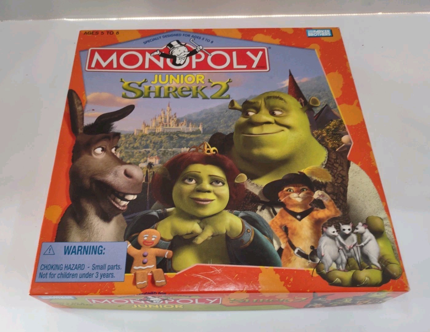 2004 MONOPOLY JUNIOR SHREK 2 BOARD GAME COMPLETE PARKER BROTHERS HASBRO VINTAGE